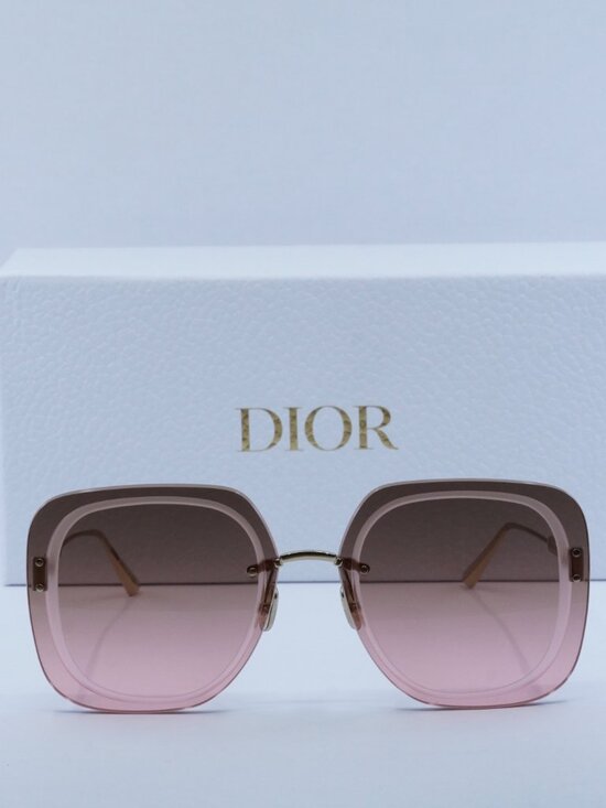 Dior ULTRADIOR SU B0F2 Square Sunglasses - Gold\\Brown main image 12